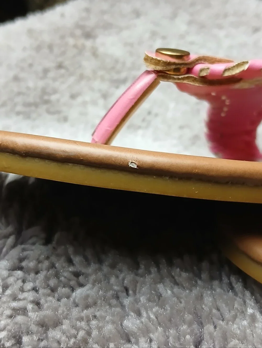 Simply Southern Pink Pineapple Whipstitch Sandals Size 7 Thong Sandals